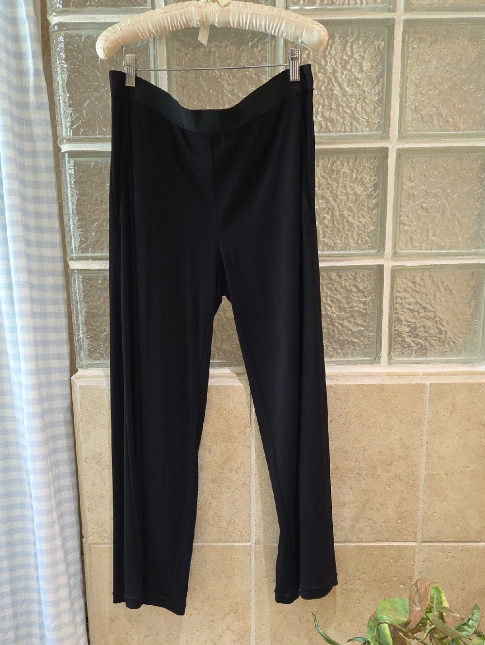Theory Black Palazzo Pull-On Flowy Pants Large